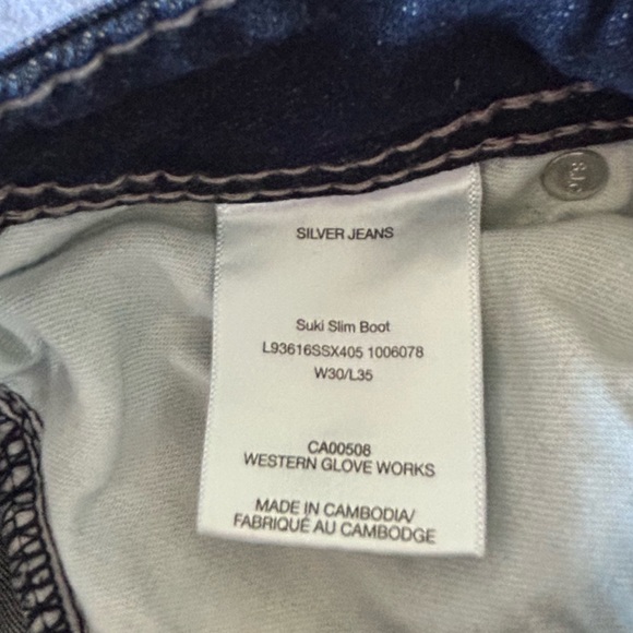 Silver Jeans Suki Mid Rise Slim Bootcut long - Picture 9 of 9